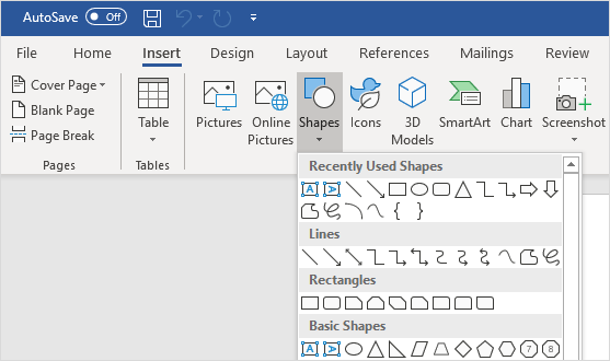 Formas básicas en Word