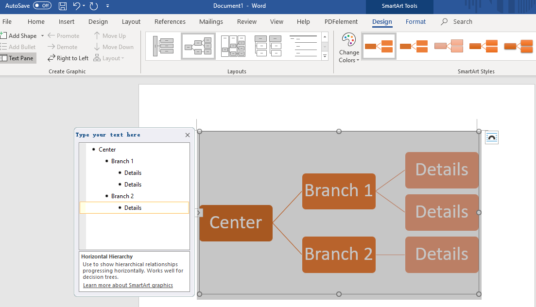 Create Mind Map in MS Word