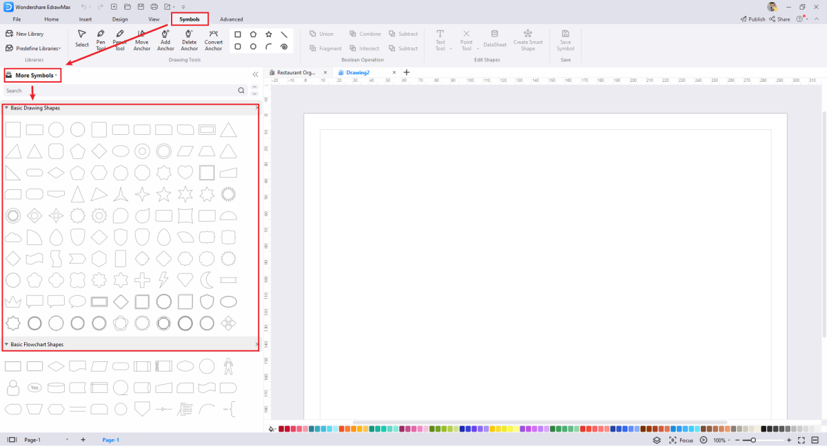 add symbols to org charts