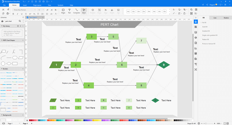 make pert chart in EdrawMax