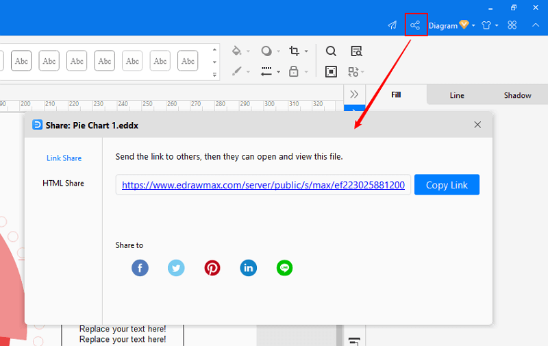 share and publish file in EdrawMax