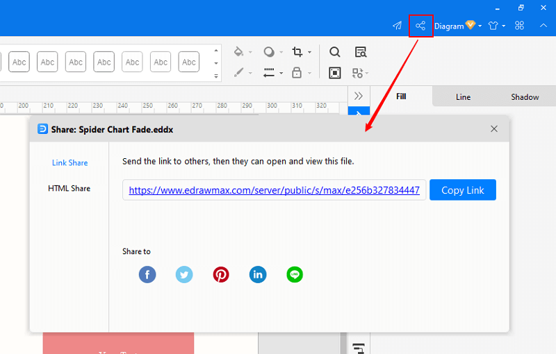 share and publish file in EdrawMax
