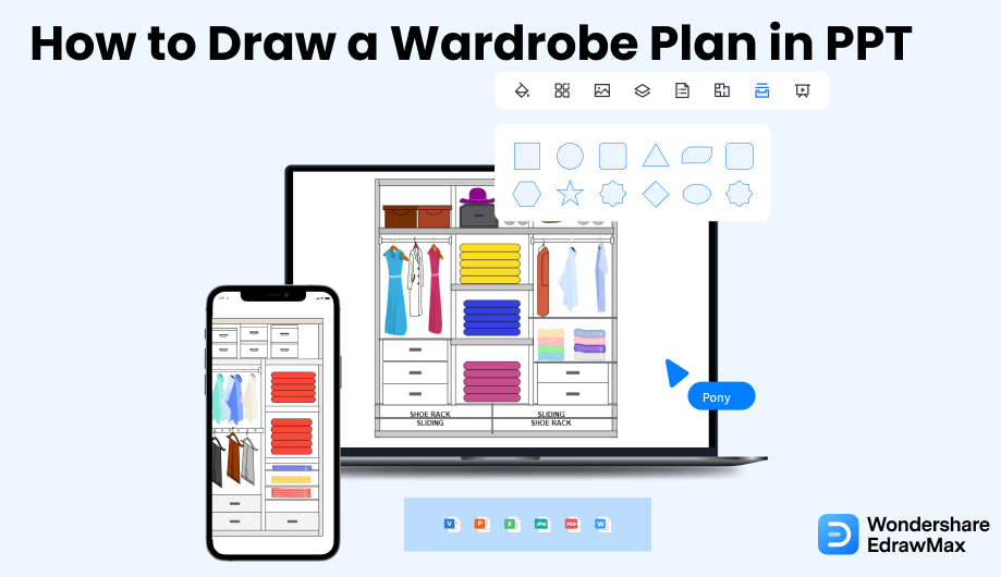 Erstellen eines Plans für die Garderobe in PPT