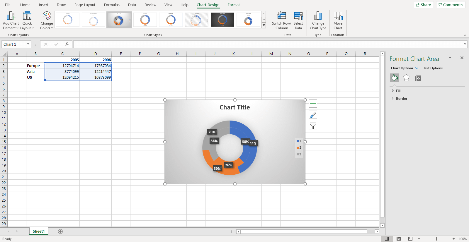 Edit the Donut Chart