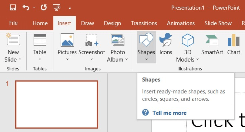 Draw a house plan in PPT