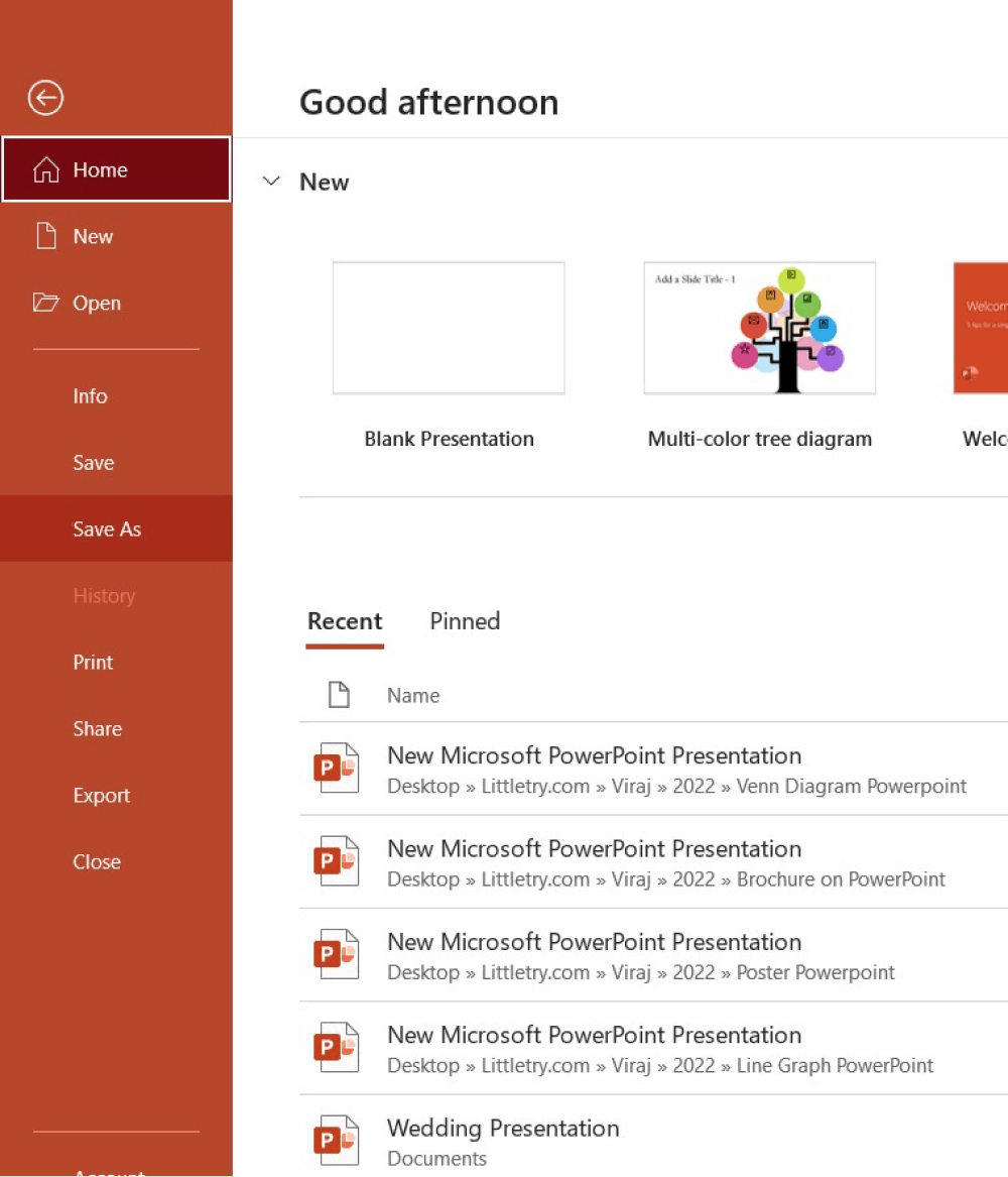Draw a house plan in PPT