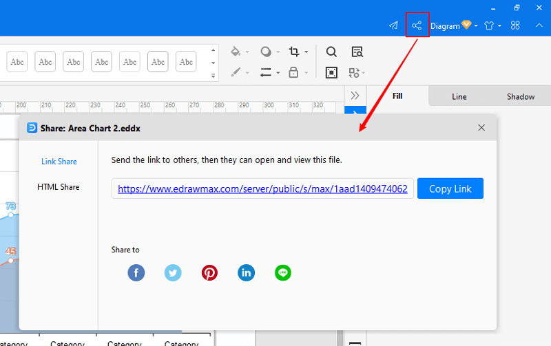 share and publish file in EdrawMax
