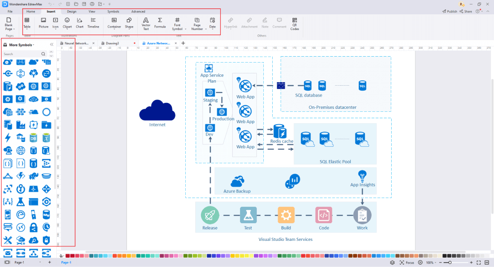 How To Draw An Azure Diagram In Visio Edrawmax