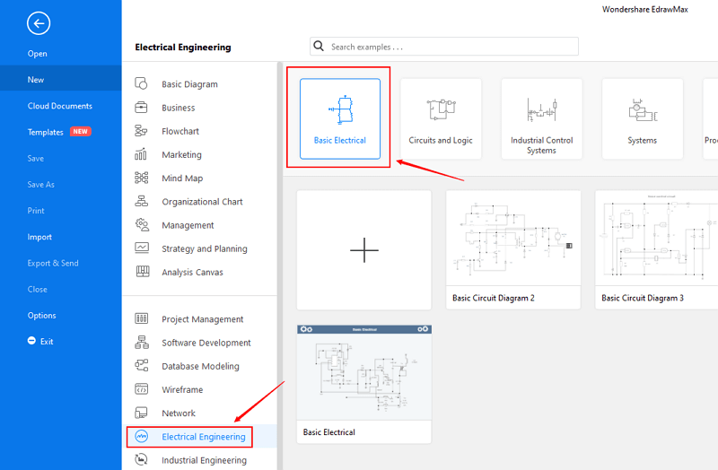 open electrical schematic diagram template category