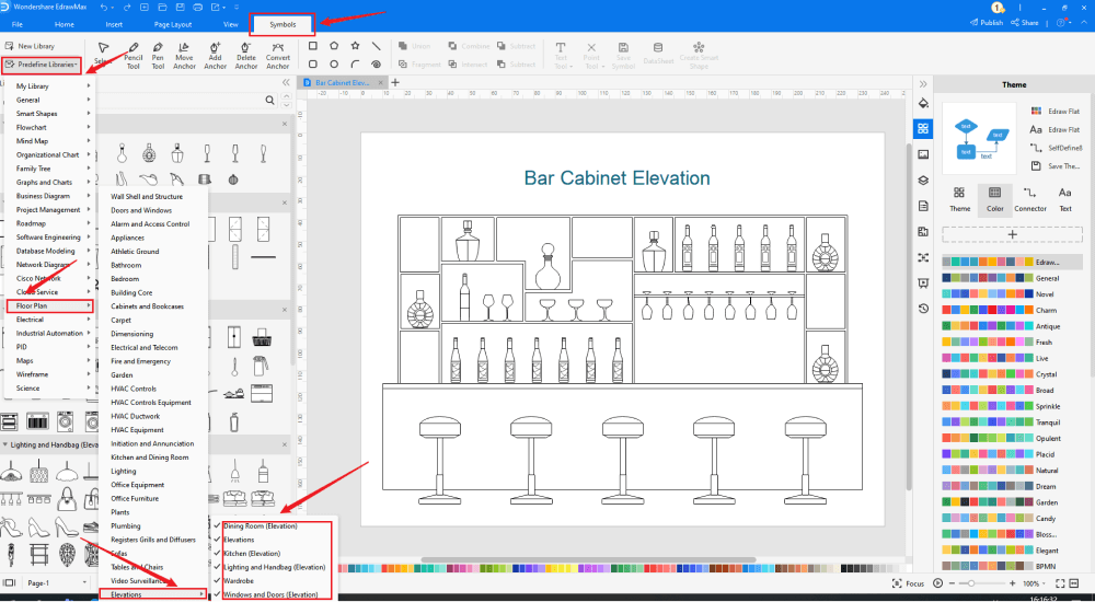 Draw an Elevation Plan in EdrawMax