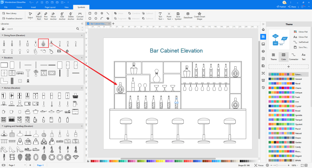 Draw an Elevation Plan in EdrawMax
