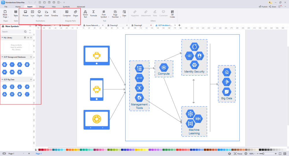 How to Draw GCP Architecture Diagrams | EdrawMax