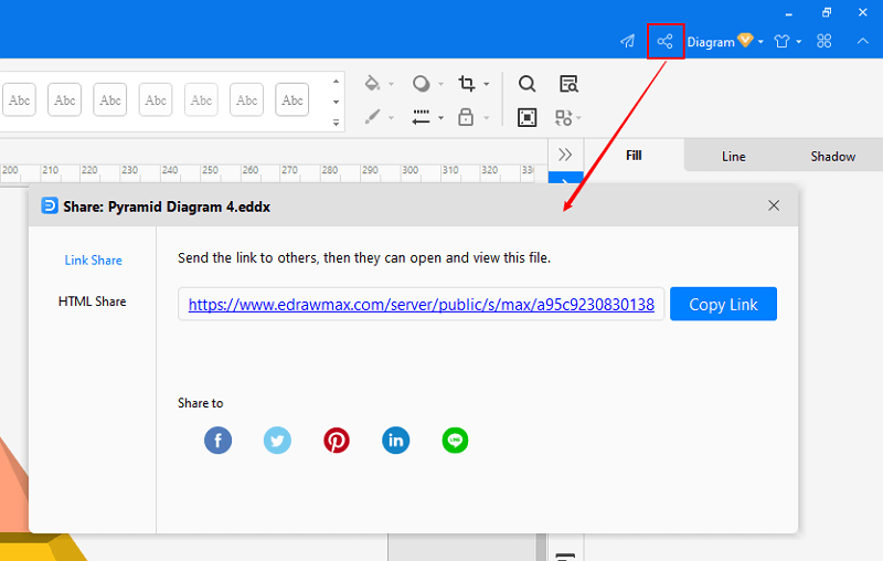 share pyramid diagram in EdrawMax
