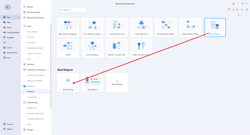 Create a rack diagram in EdrawMax