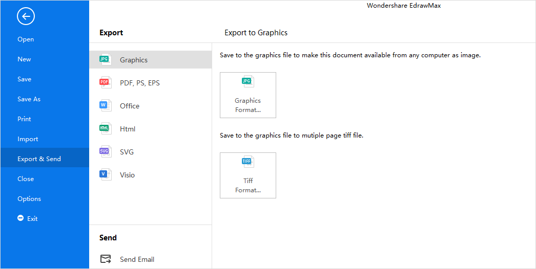 save and export file in EdrawMax