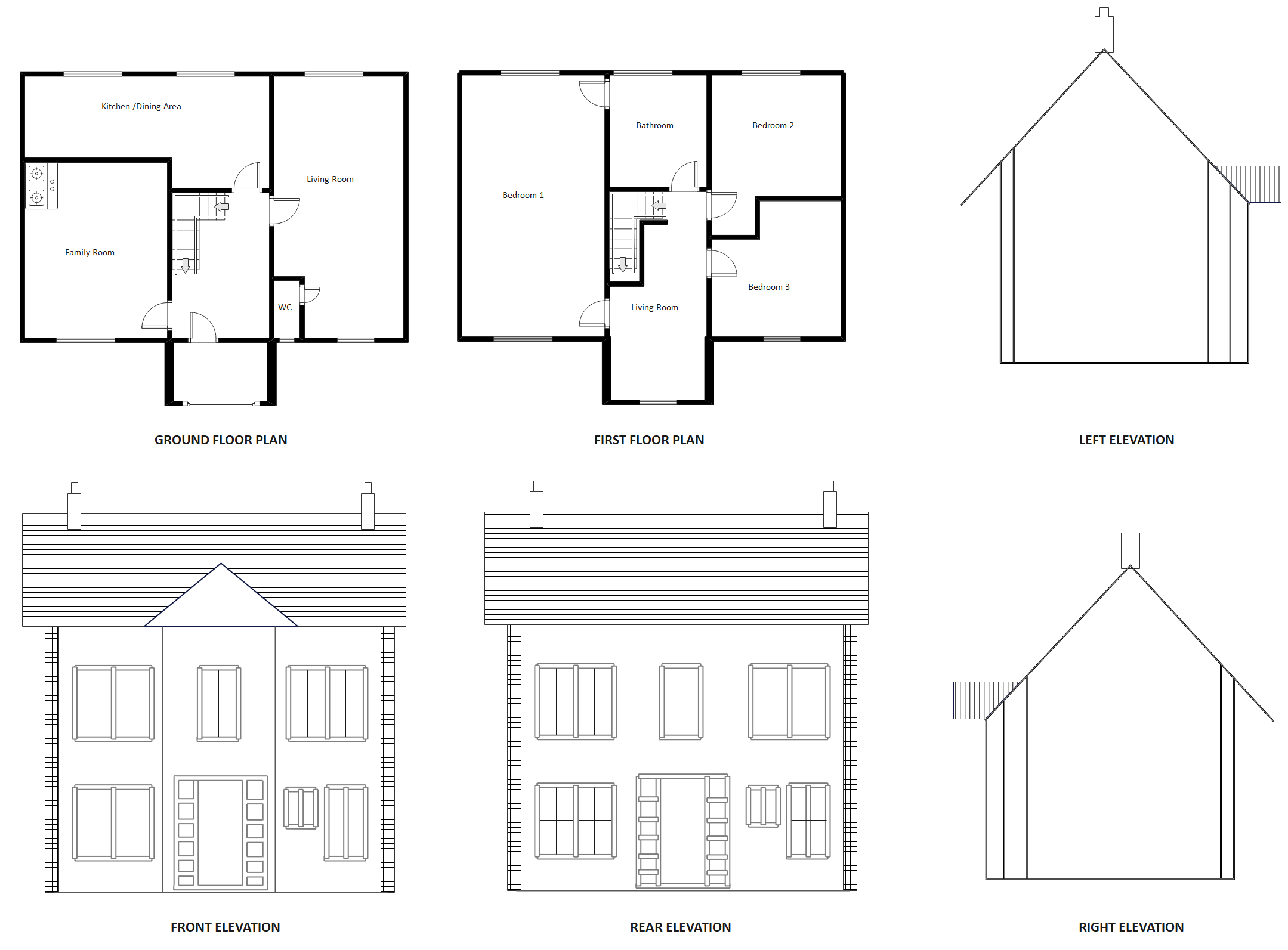 elevation of house plan