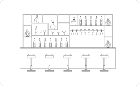 Bar Cabinet Elevation
