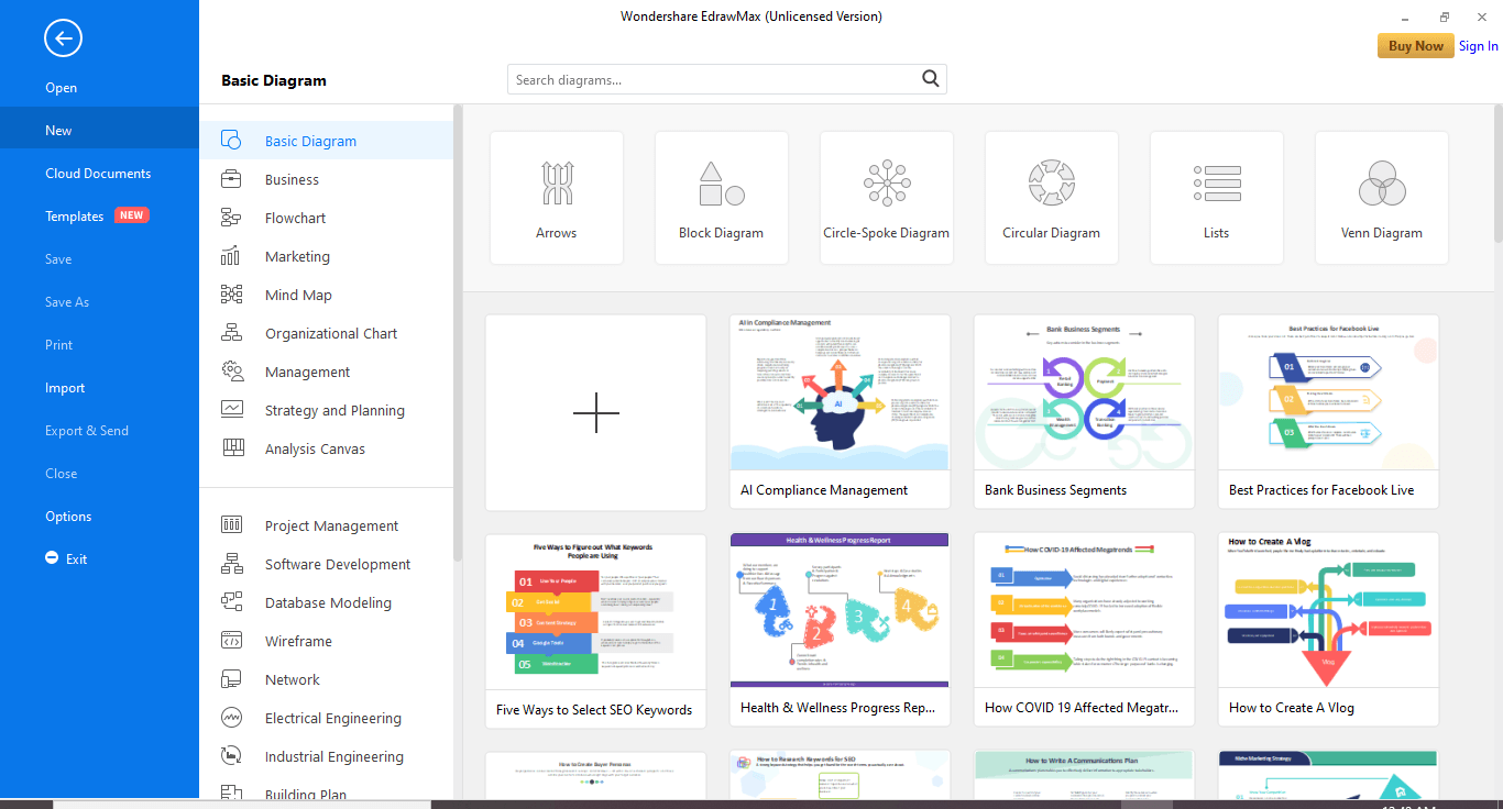 Launch EdrawMax software