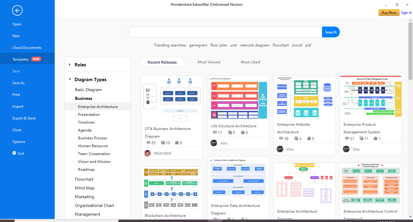 Launch EdrawMax software