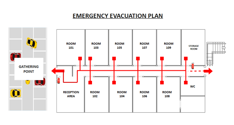 office-evacuation-map-template