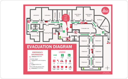 Modello di piano di evacuazione
