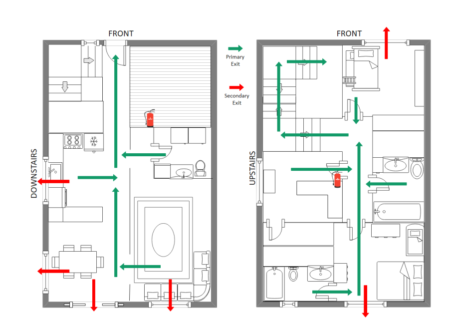 Home Evacuation Plan Template Beautiful Floor Plan Examples | My XXX ...