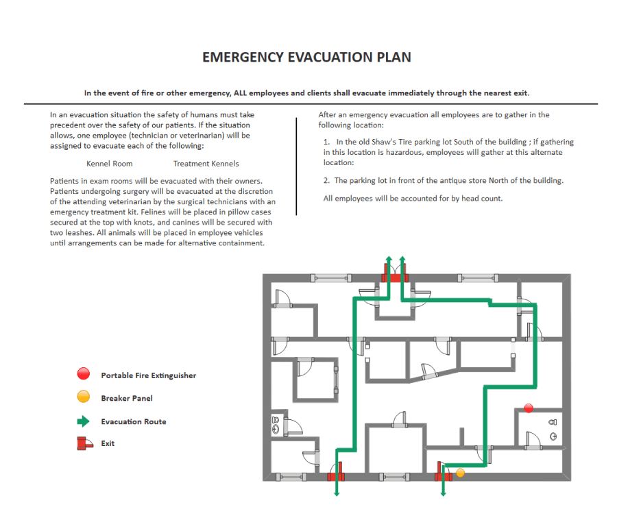 emergency evacuation diagram template