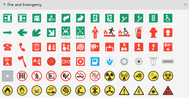 Símbolos de Evacuação para Incêndio
