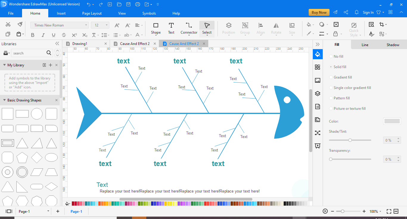 Software de diagrama de espina de pescado