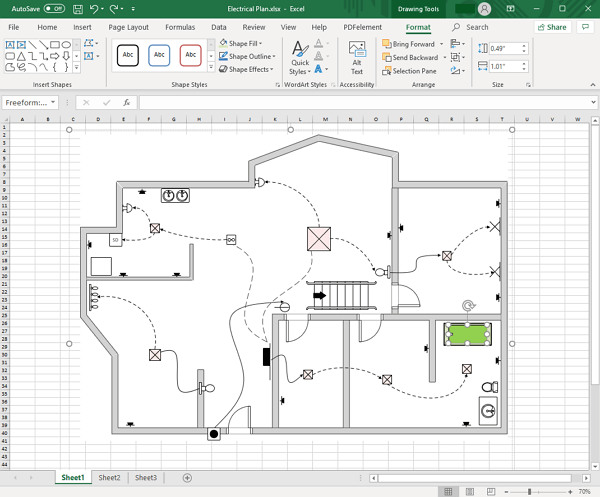 Edit Floor Plan in Excel