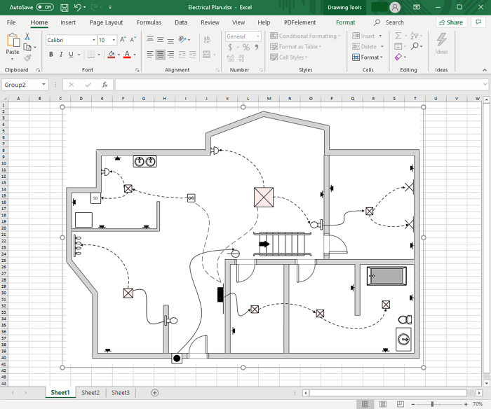 Create Floor Plan Diagram for Excel