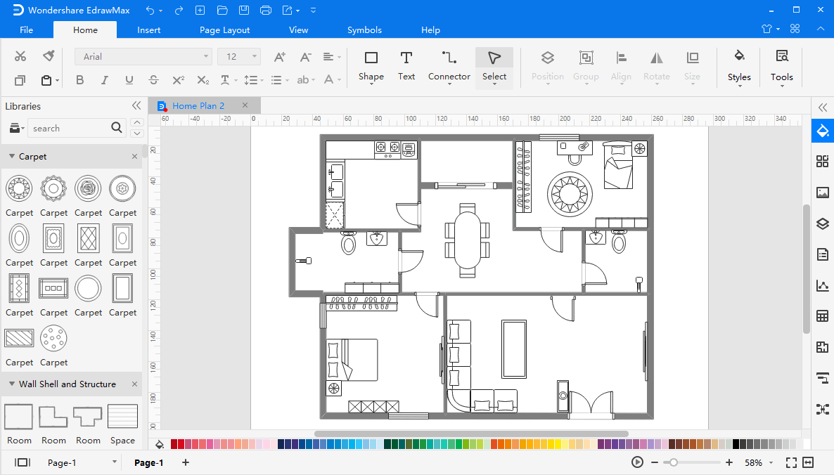 Floor Plan Map Maker - House Plans Floor Plan Simple Bedroom ...