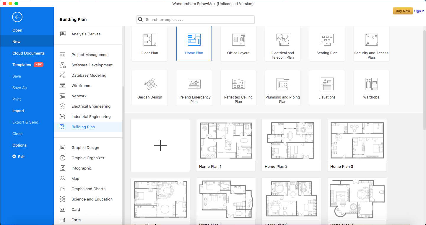 open floor plan template