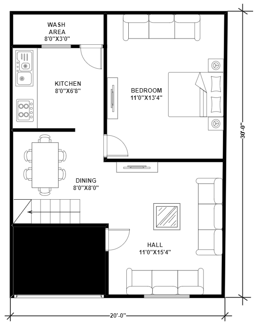 Sketches to architectural drawings in revit, home floor plan design | Upwork