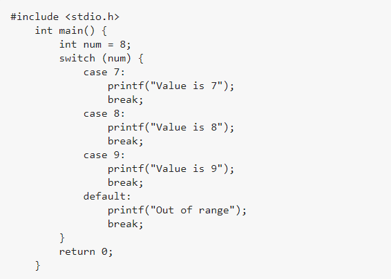 switch statement