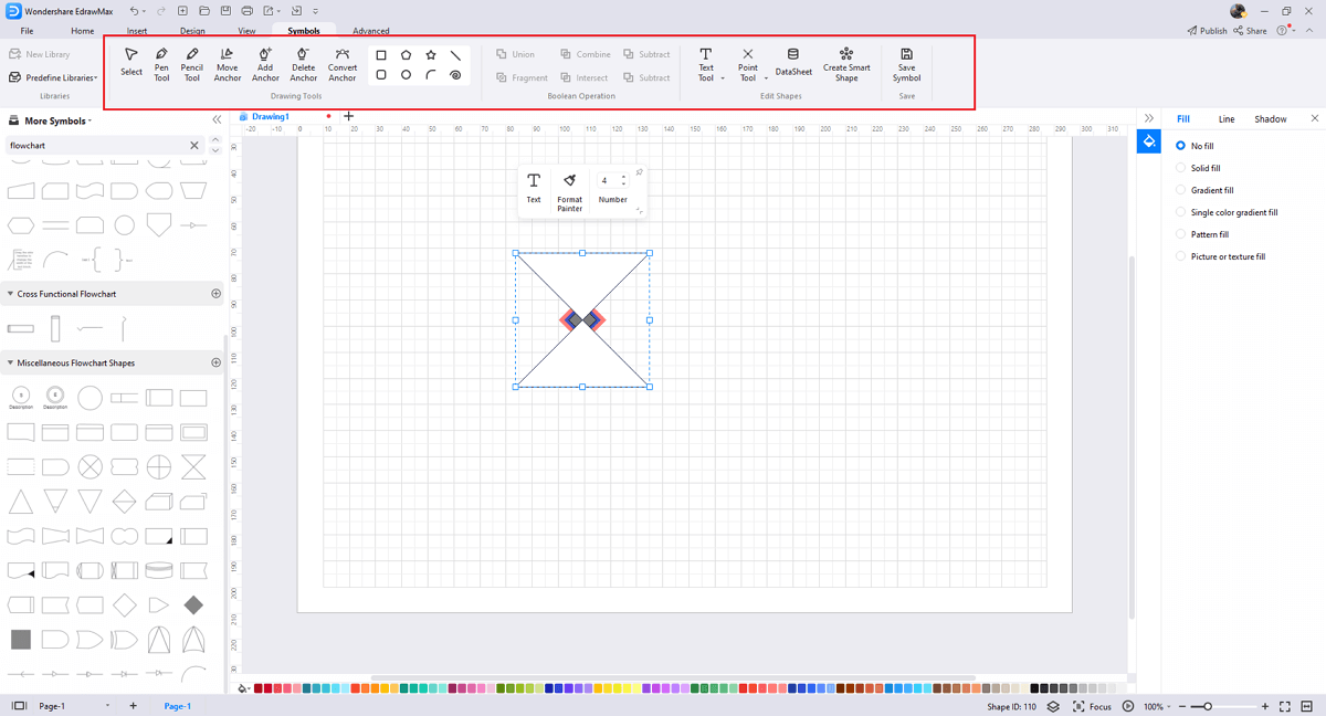 how to create more flowchart symbols