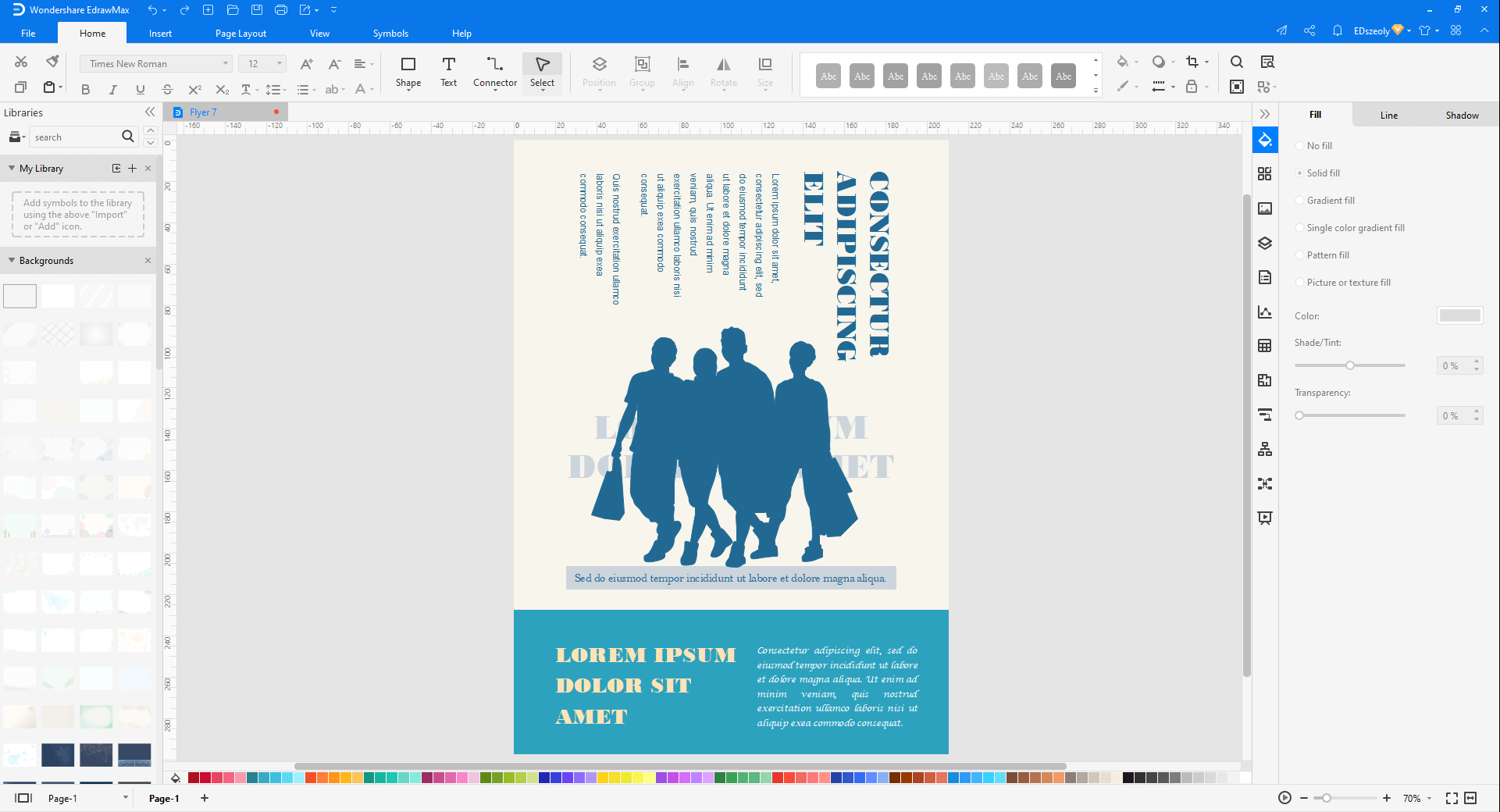 flyer maker interface