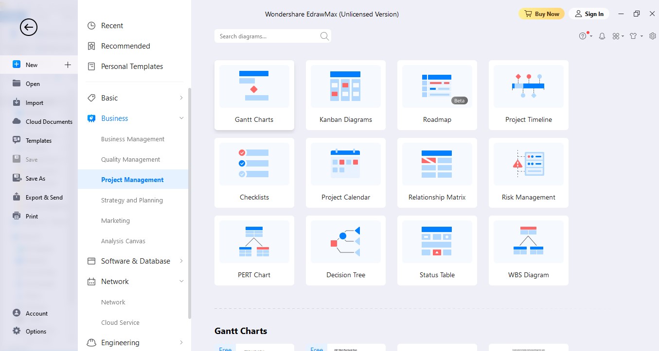 Create a Gantt Chart on EdrawMax