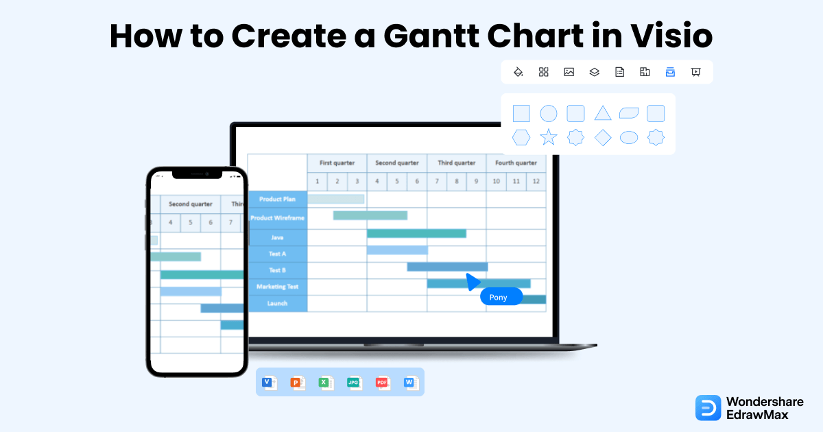 How To Create A Gantt Chart In Visio Edrawmax 0718