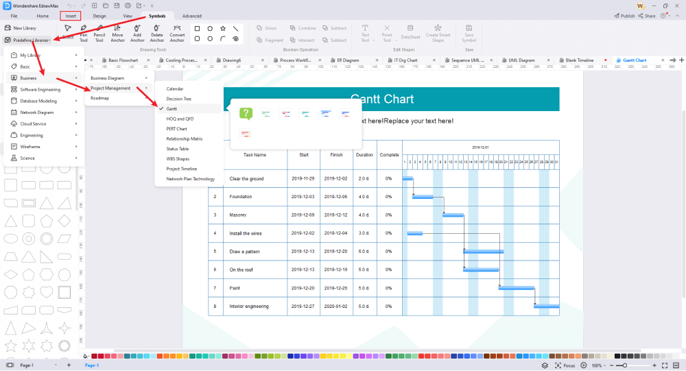 Visio Gantt Chart Template