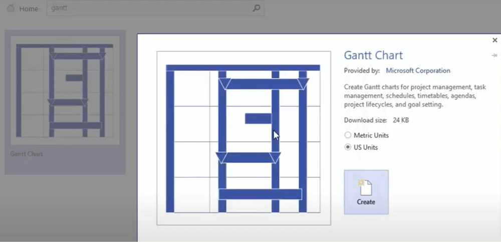 visio gantt charts template