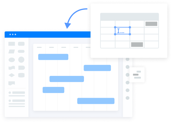 Crea fácilmente un diagrama de Gantt basado en datos