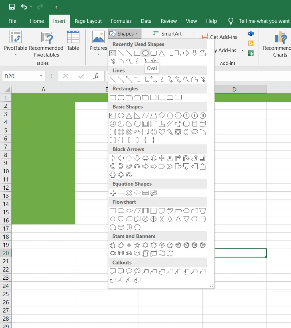 Draw a Garden Design in Excel 