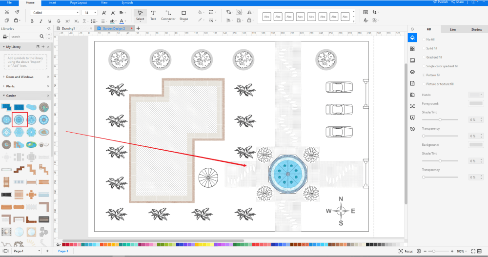 Draw a Garden Design in Word 
