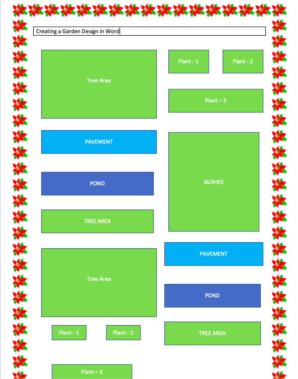 Draw a Garden Design in Word 