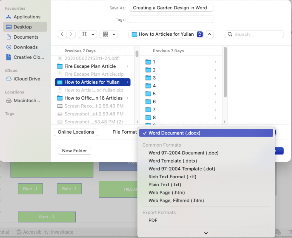 Draw a Garden Design in Word 
