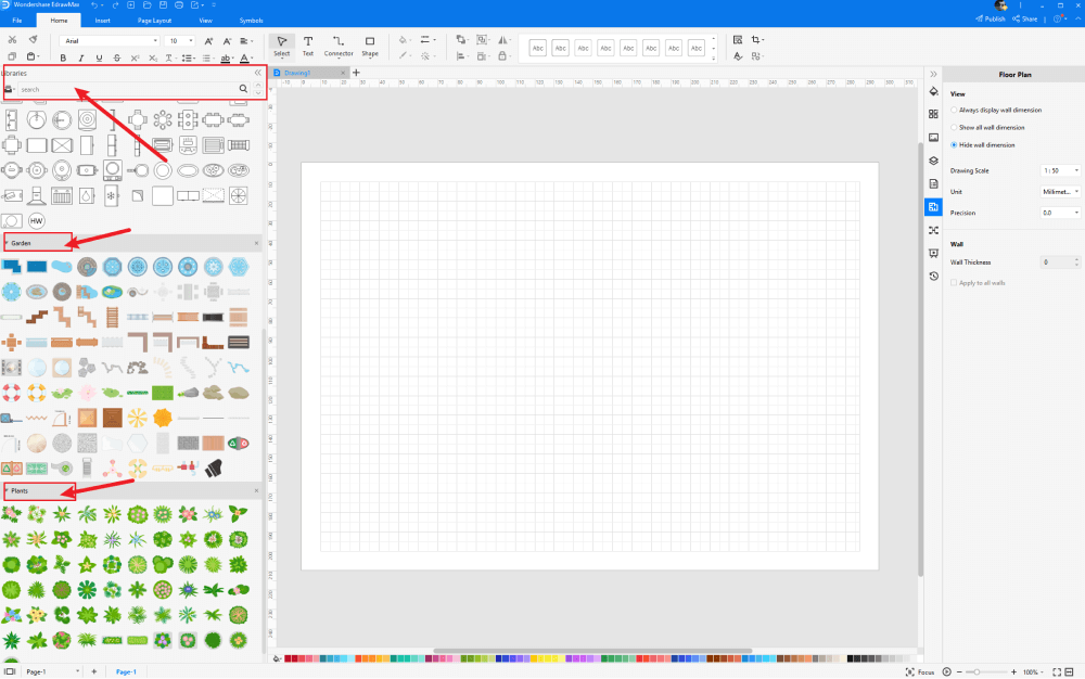 how to use a garden symbol
