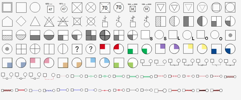 medical genogram legend