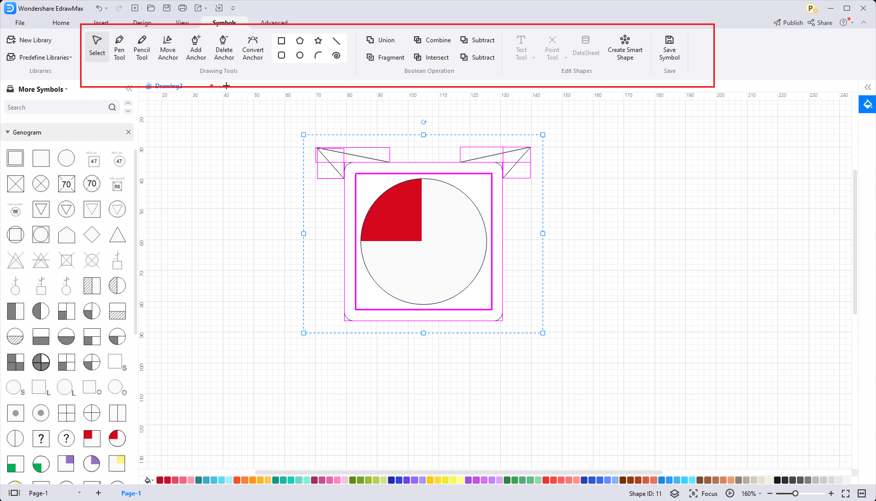 Wie man mehr Genogrammsymbole erstellt