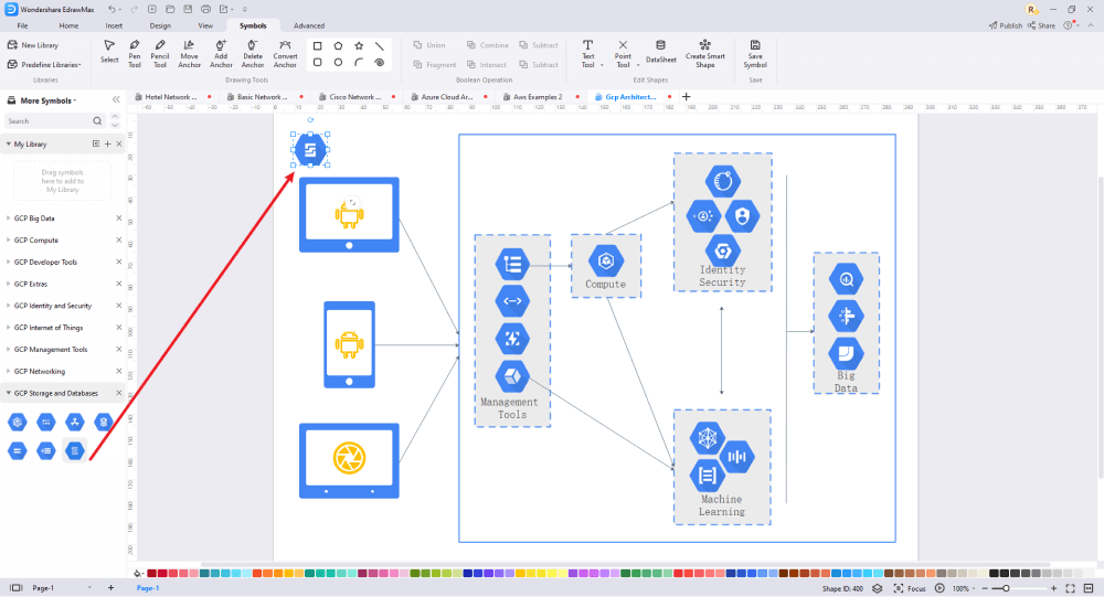 Wie man Google Cloud-Symbole verwendet